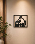 Adorable Panda Couple Metal Wall Art