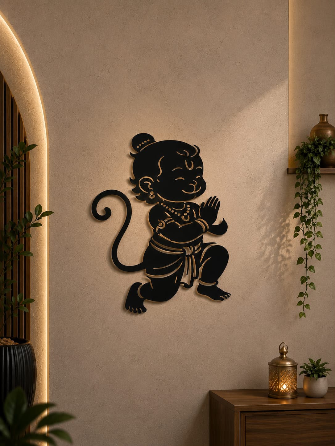 Divine Bal Hanuman Metal Wall Art