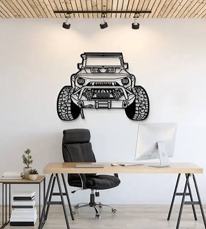 Rugged Jeep Sketch Wall Art – Bold Automotive Decor